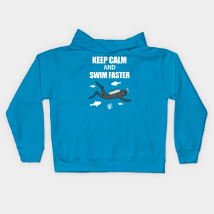 Keep Calm and Swim Faster Kids Hoodie